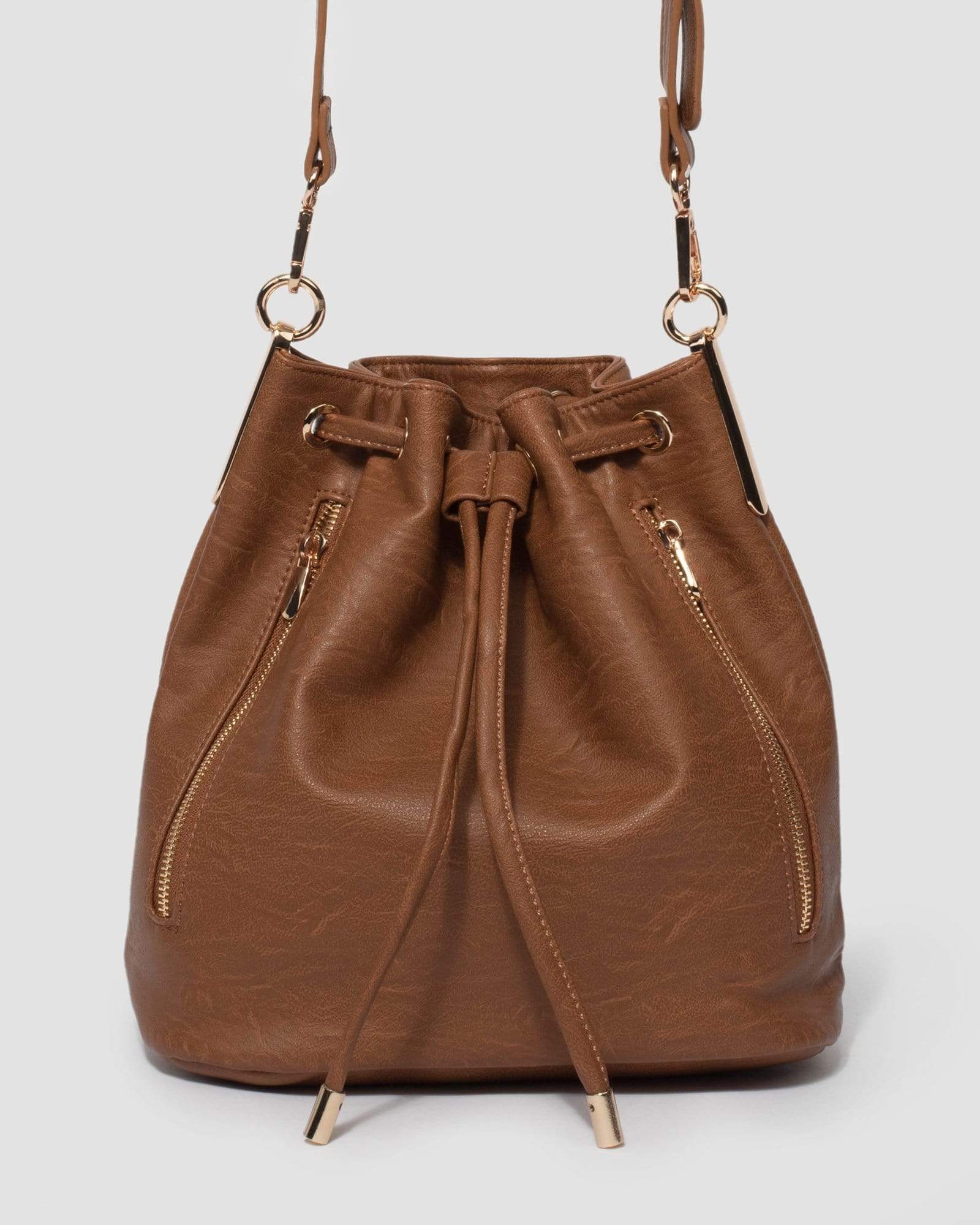 Image of Tan Giselle Drawstring Bag