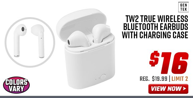 Gentek TW2 True Wireless Bluetooth Earbuds with Charging Case