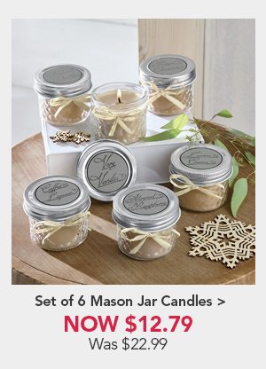 Set of 6 Mason Jar CandlesNow $12.79 Was $21.99