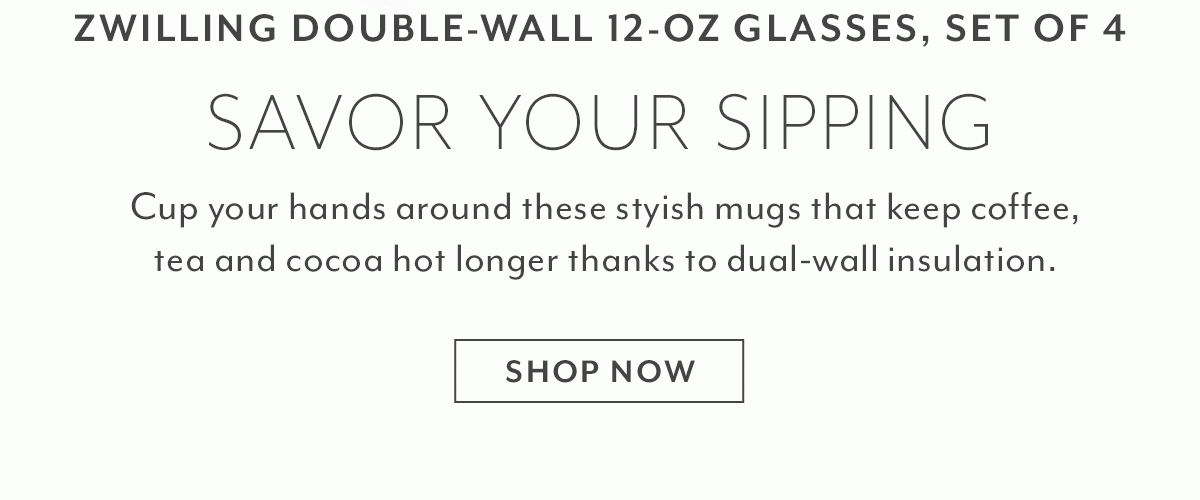 Zwilling Double-Wall 12-oz Glasses, Set of 4