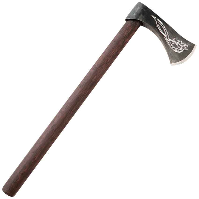 Image of Norse Dragon Throwing Axe