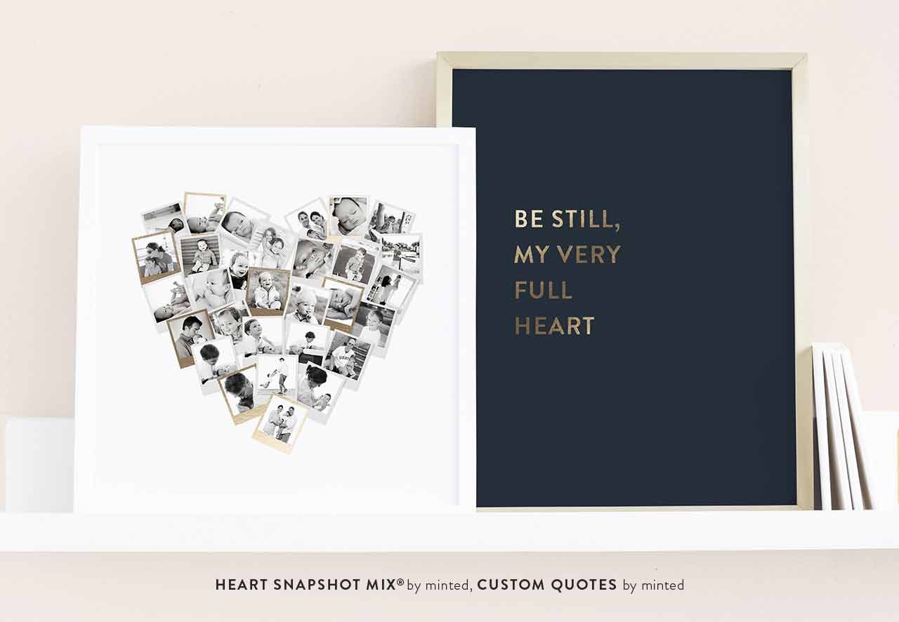Heart Snapshot Mix and Custom Quotes by Minted