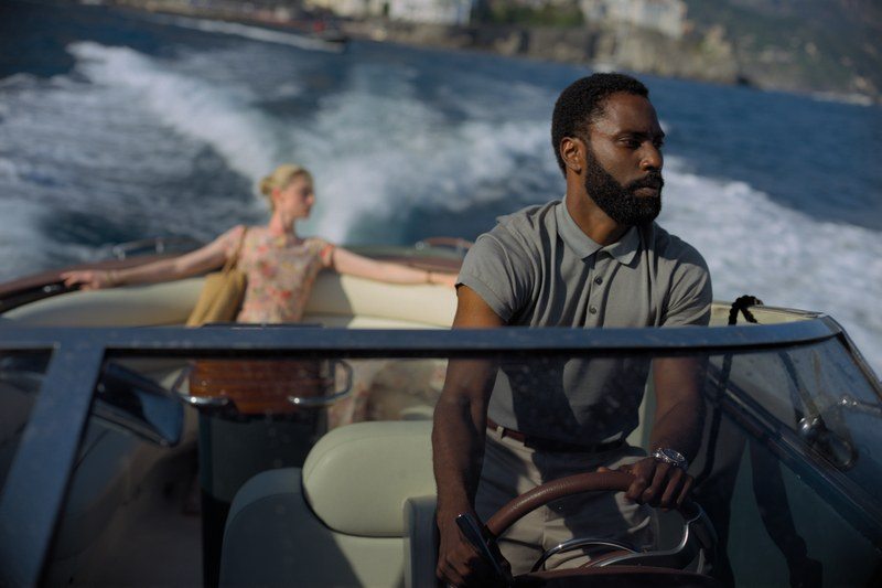 Image may contain: Human, Person, Transportation, Vehicle, Boat, John David Washington, and Sitting