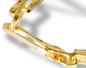 Yellow Gold Paperclip Bracelet