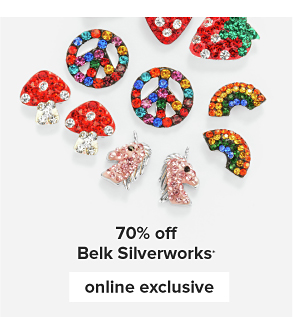 Gold and beaded necklaces, bracelet and earrings. 70% off Belk Silverworks. Online exclusive 