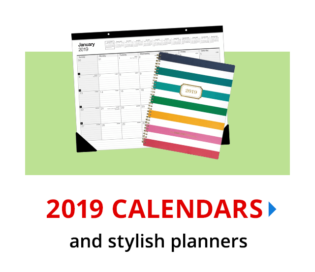 Get Organized for 2019 with Calendars & Planners 