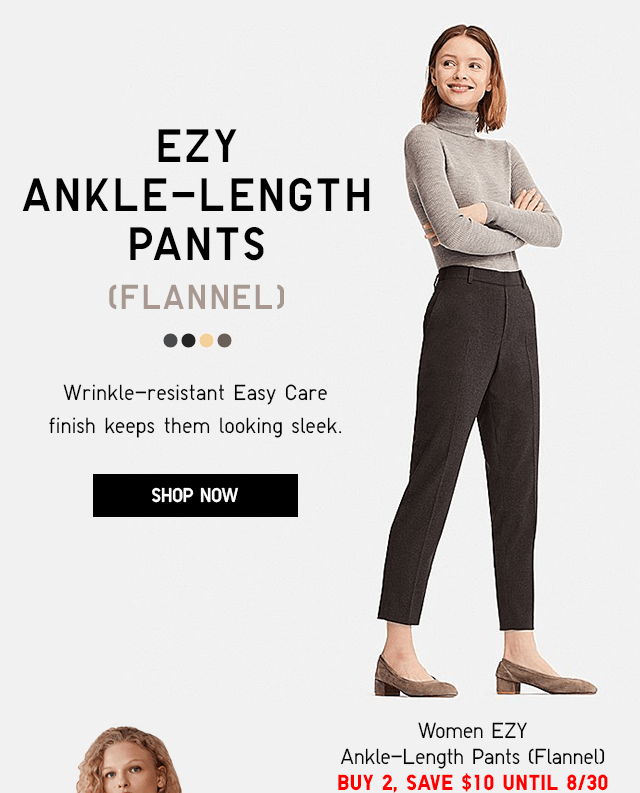 EZY ANKLE-LENGTH PANTS (FLANNEL)