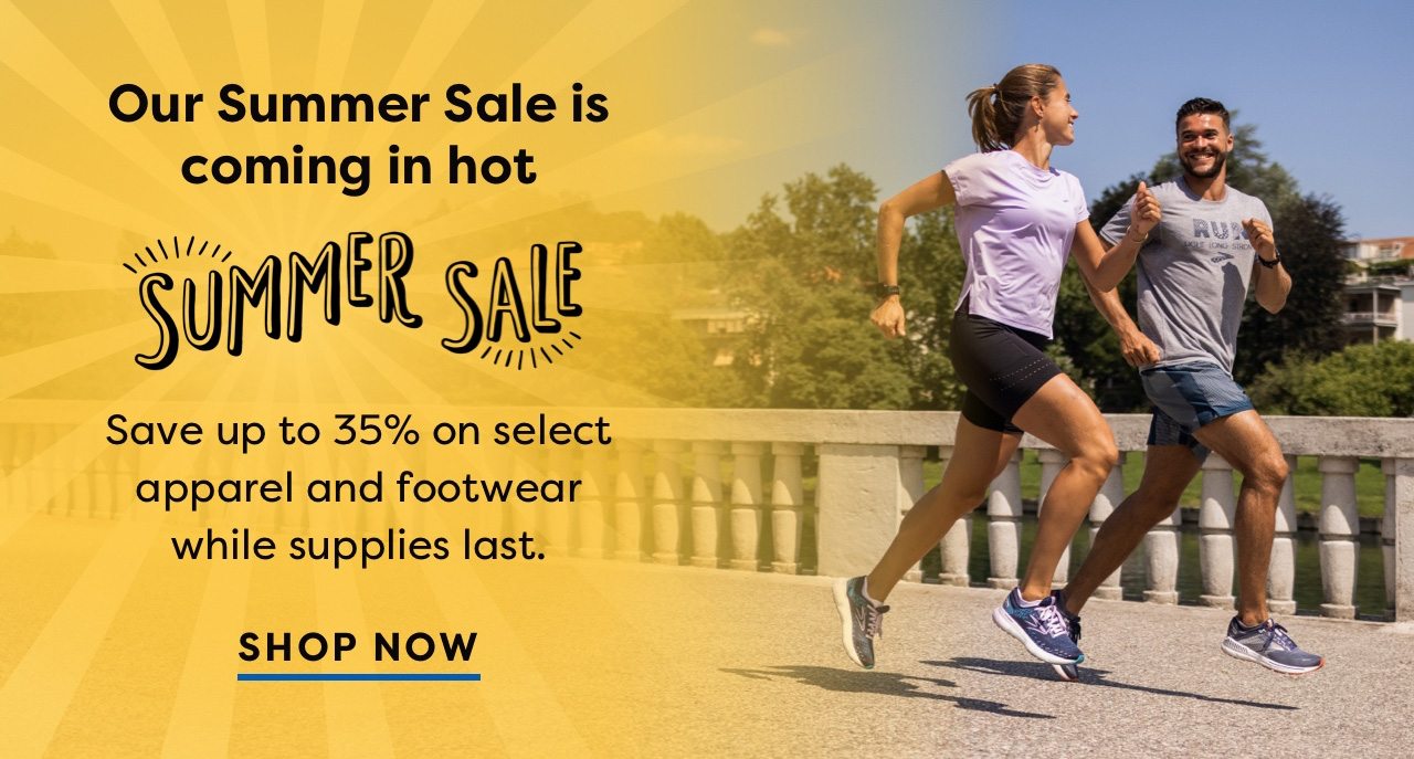 Our Summer Sale is coming in hot - SUMMER SALE - Save up to 35% on select apparel and footwear while supplies last. | Shop now