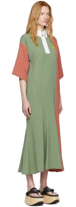 Loewe - Green And Pink Poloneck Dress