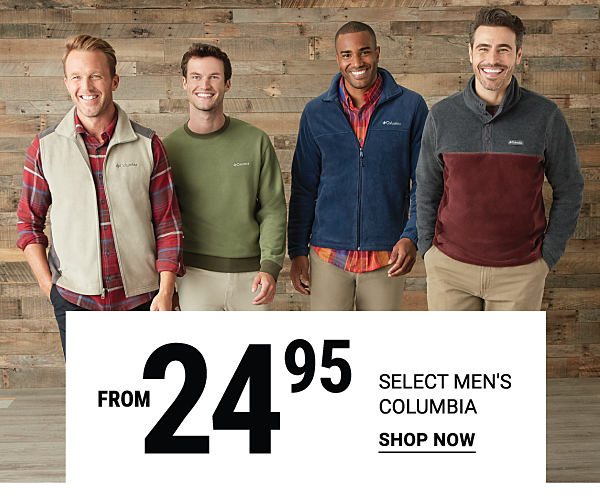 From 24.95 select men's Columbia. Shop now.