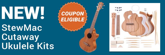 New! StewMac Cutaway Ukulele Kits. 