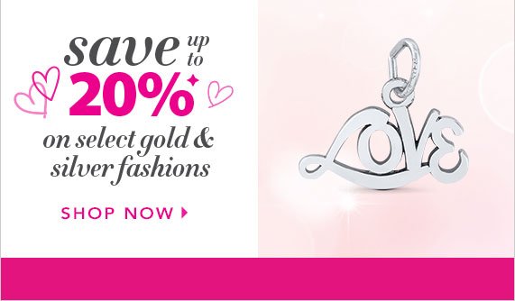 Save up to 20% on select gold fashions, Shop Now