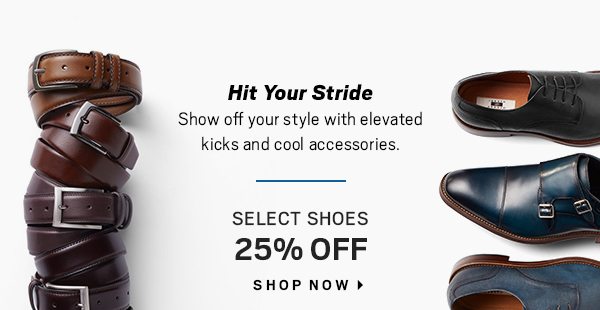 Select Shoes 25% OFF - Shop Now