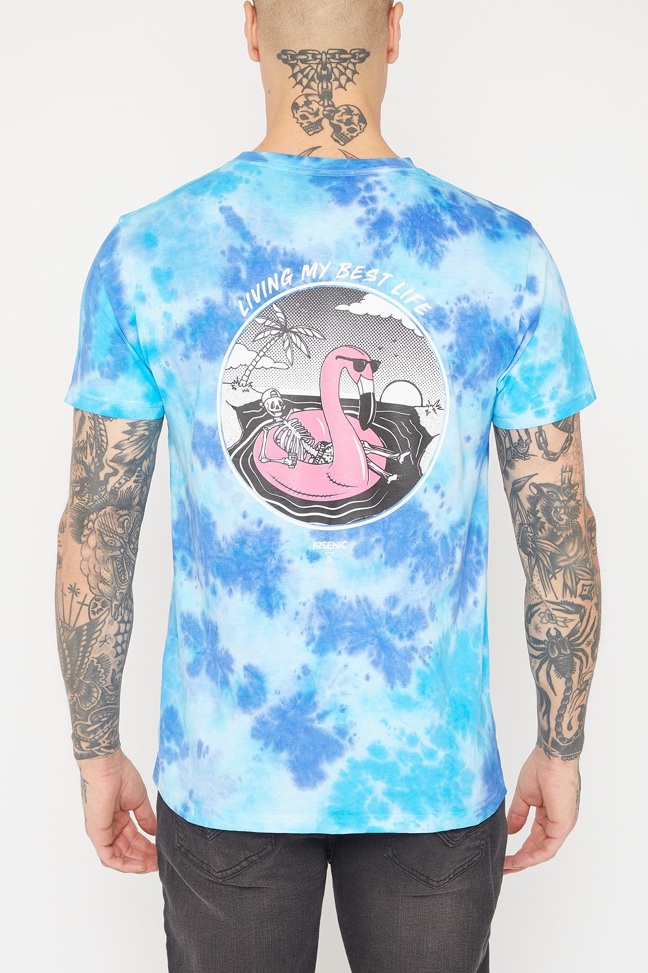 Image of Arsenic Mens Tie-Dye Graphic T-Shirt