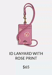 ID LANYARD WITH ROSE PRINT | $65