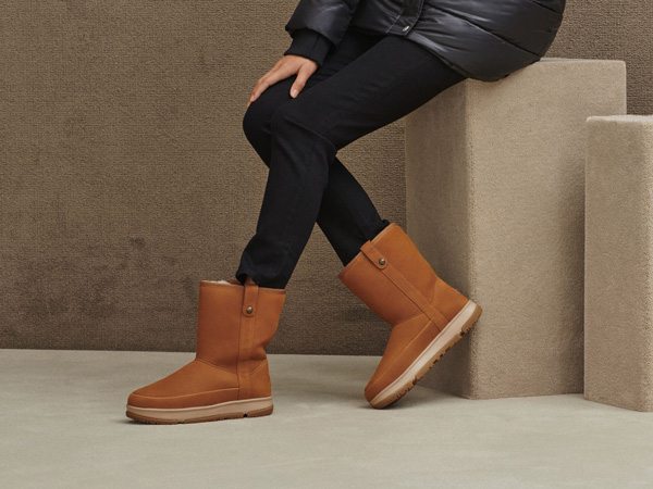 classic weather waterproof leather mini boots