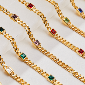 Birthstone Curb Chain Bracelet | Shop Now