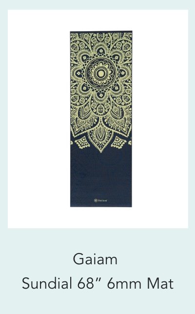 Gaiam Sundial Layers Printed Yoga Mat 68" 6mm Extra Thick