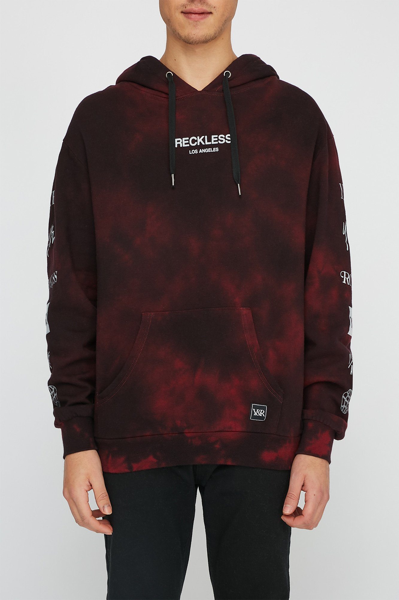 Image of Young & Reckless Mens Tie Dye Popover Hoodie