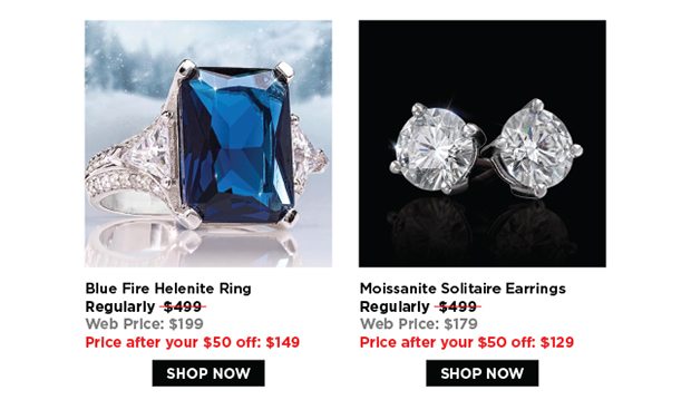 Client Favorites-Helenite Ring and Moissanite Solitaire Earrings