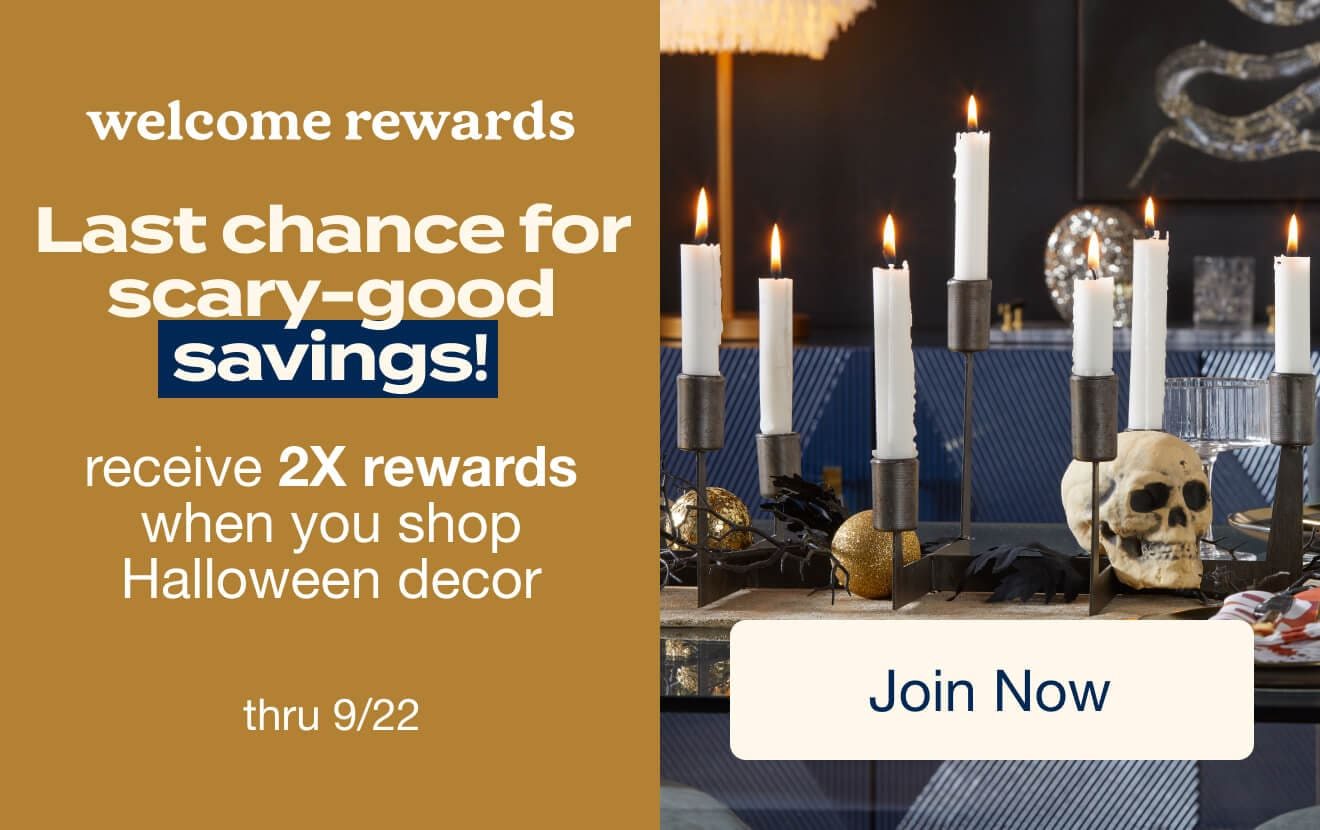 Join Welcome Rewards and earn 2X on Halloween decor