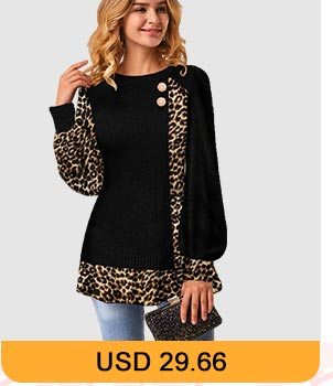 Leopard Pattern Long Sleeve Round Neck Velvet T Shirt 