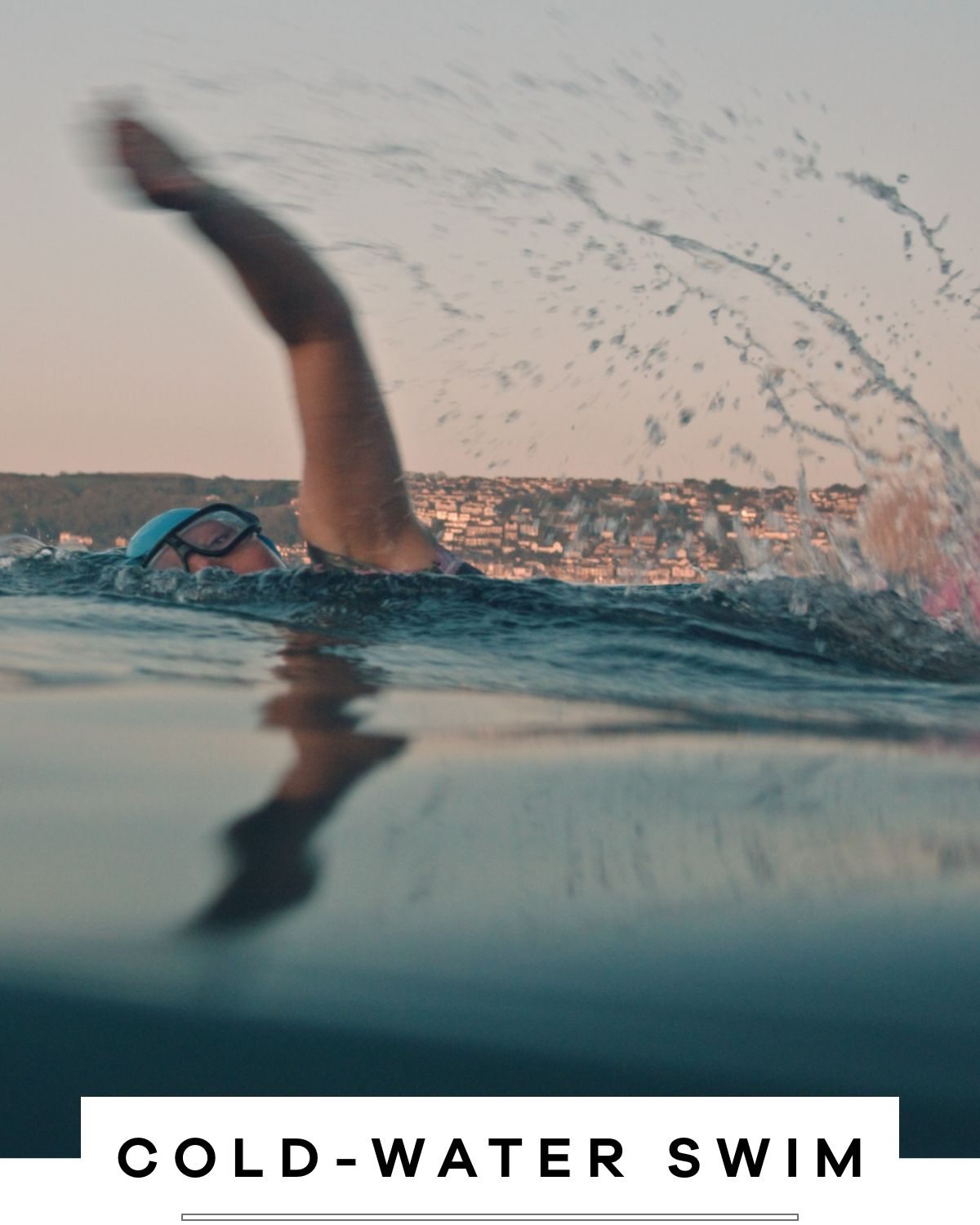 Female sea swimmer in Penzance 