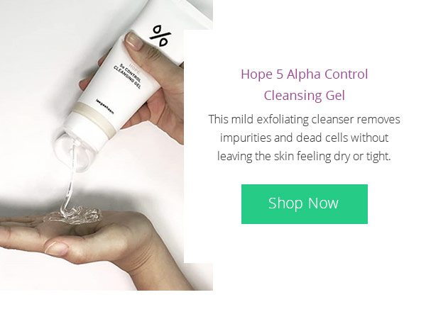 Hope 5 Alpha Control Cleansing Gel - 150ml, purifies problem skin and removes make-up.