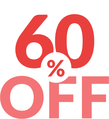 plus up to 60% OFF