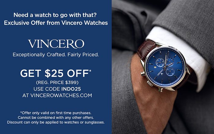 Vincero - Get $25 off - use code INDO25