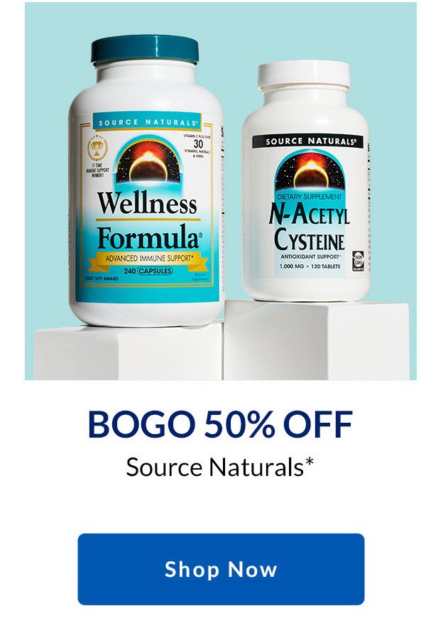 BOGO 50% Off Source Naturals