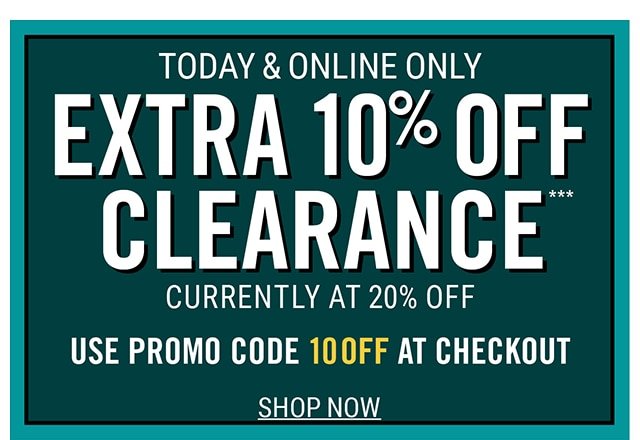 Extra 10% Off Clearance
