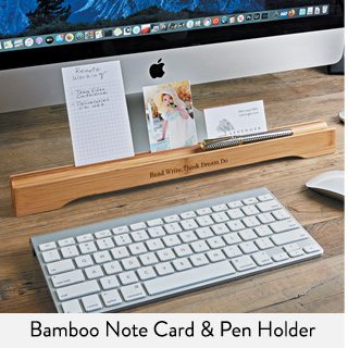 Nantucket Bamboo Note Card and Pen Holder