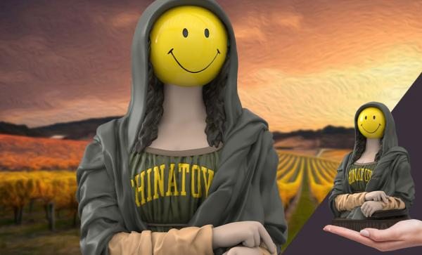 The Chinatown Market Smiley Mona Lisa Vinyl Collectible by Mighty Jaxx