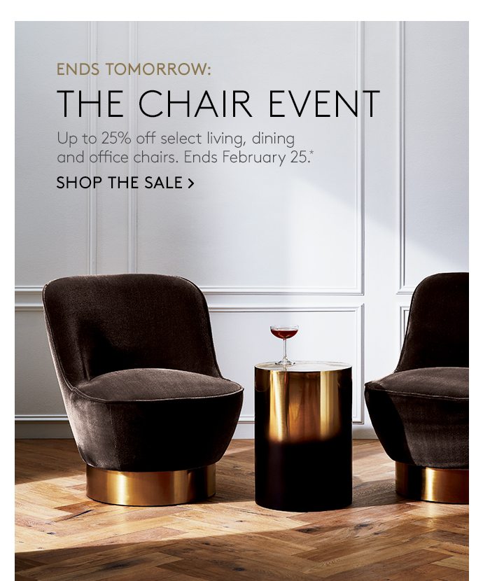 Ends Tmrw Up To 25 Off Chairs Cb2 Email Archive