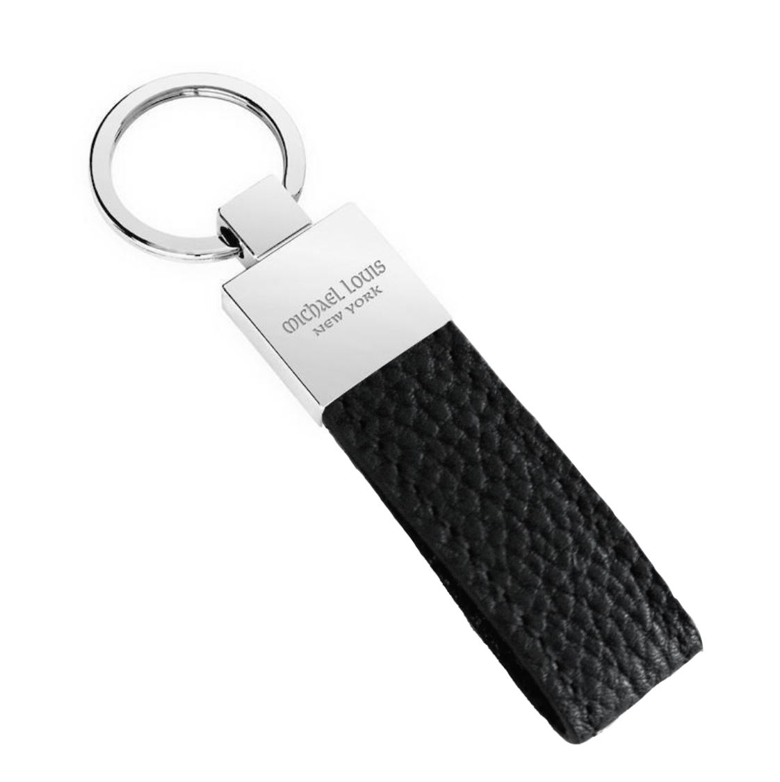 Image of Black Pebbled Leather Classic Key Holder