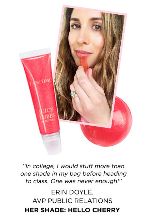 Erin Doyle, AVP Public Relations - Her shade: Hello Cherry
