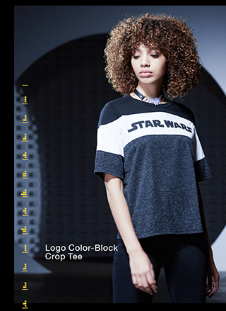 Logo Color-Block Crop Tee