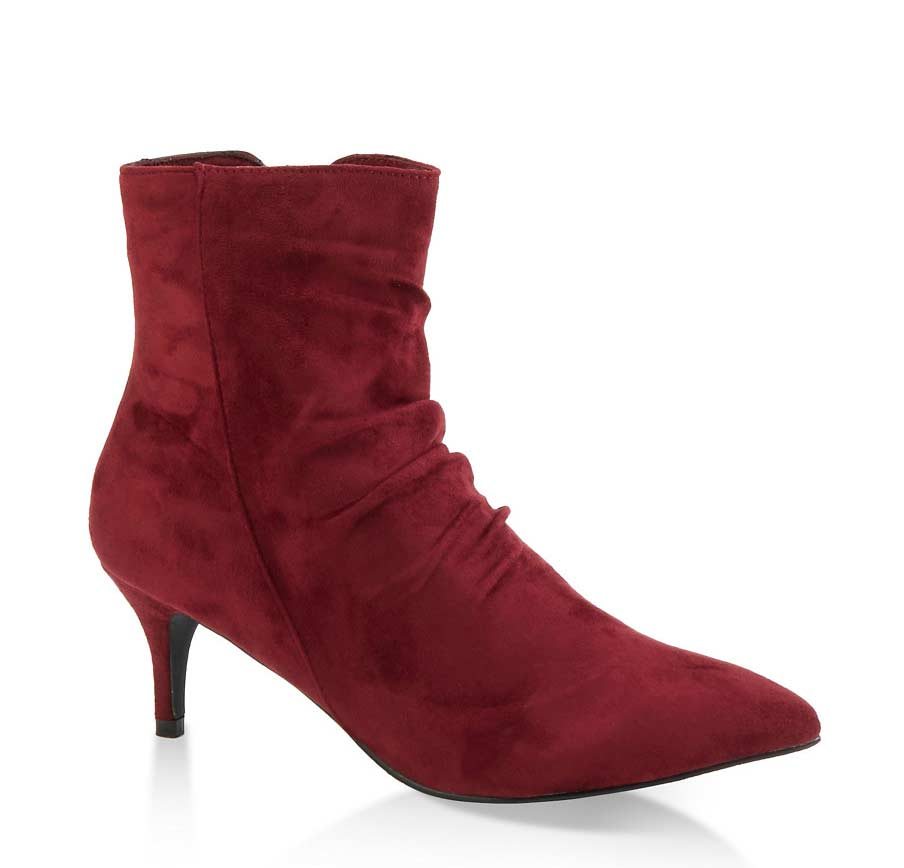 Pointed Toe Kitten Heel Booties