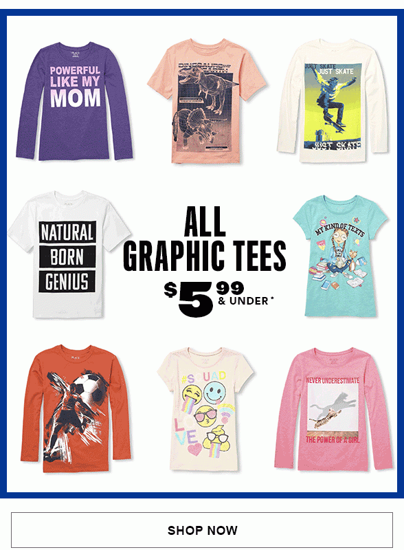 All Graphic Tees $5.99 & Under