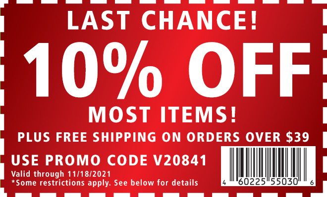 Last Chance! 10% Off Most Items!