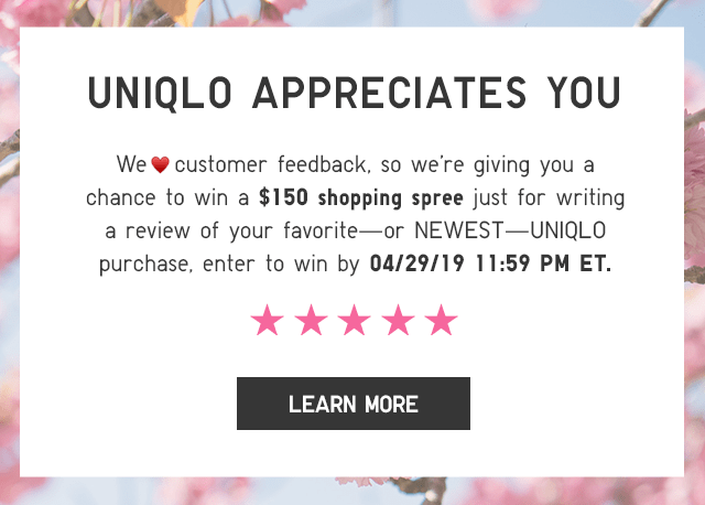 BANNER - UNIQLO APPRECIATES YOU