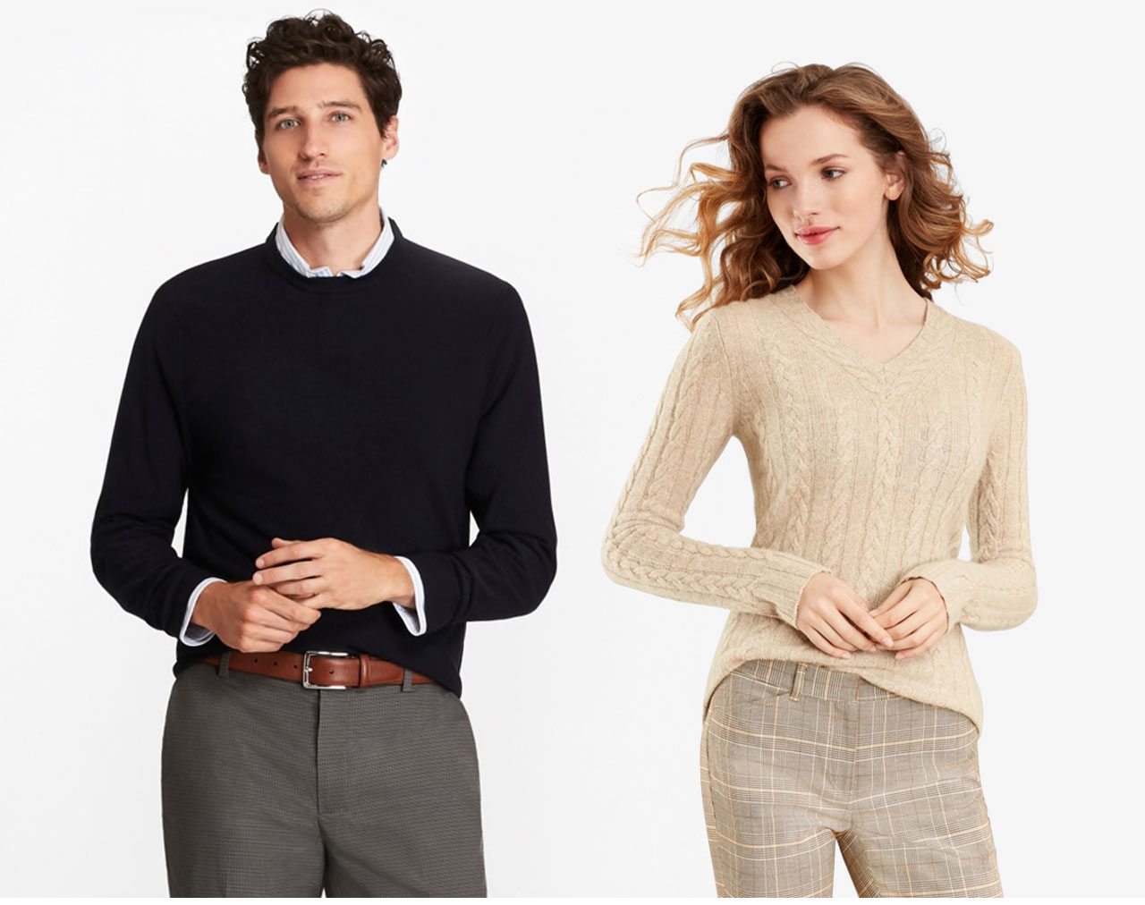 Keep It Neutral - Our lightweight merino sweaters have the perfect feel for fall. Available in neutral shades, they can be easily worn alone or over your favorite shirt.