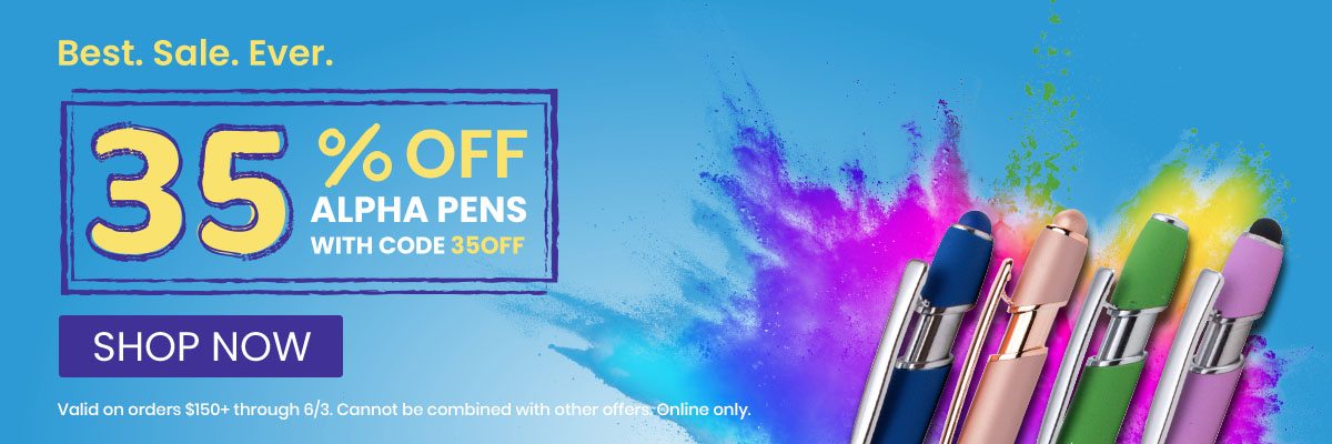 35% off Alpha Pens with code 35OFF