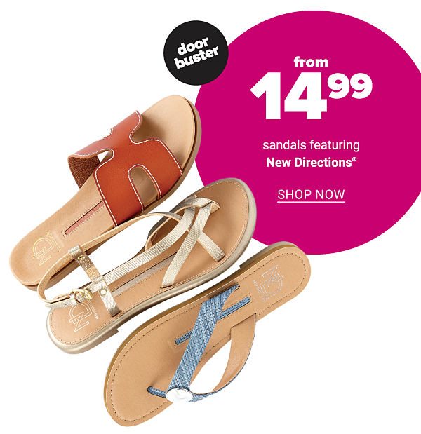 Doorbuster from 14.99 Sandals featuring New Directions - Shop Now