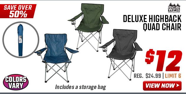 World Famous Sports Deluxe Highback Quad Chair