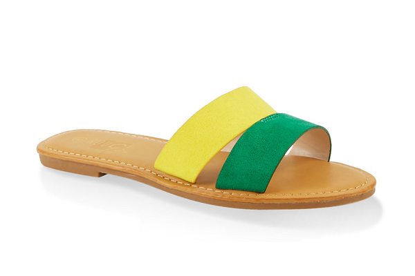 Split Band Slide Sandals