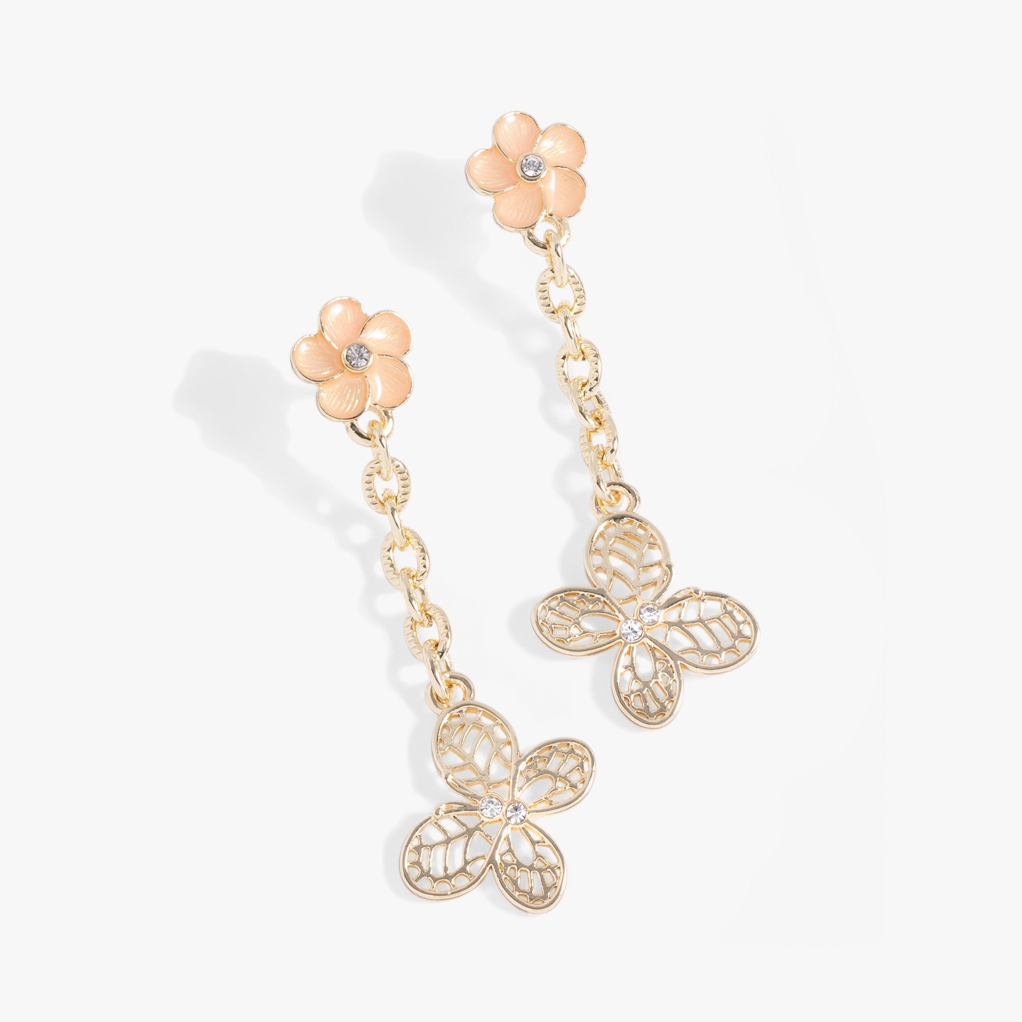 Image of Filigree Butterfly Drop Earring