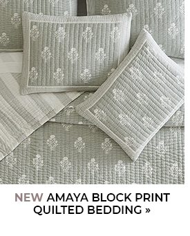 Amaya Block Print Quilted Bedding