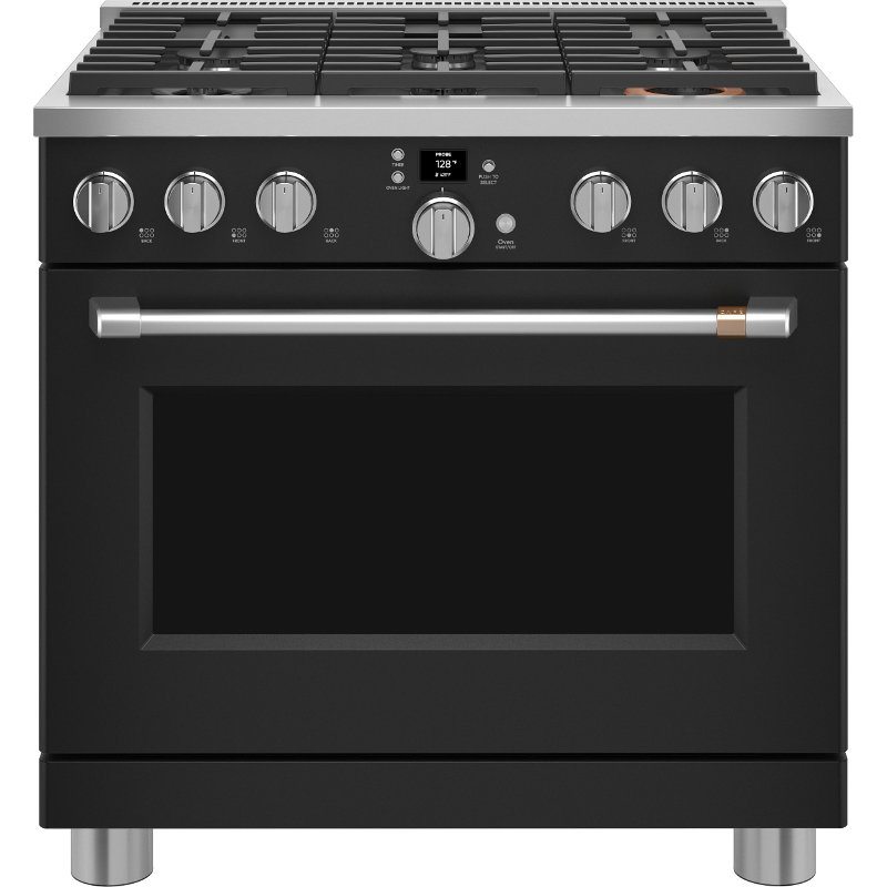 Cafe 36 Inch Gas Smart Range - 6.2 cu. ft. Matte Black